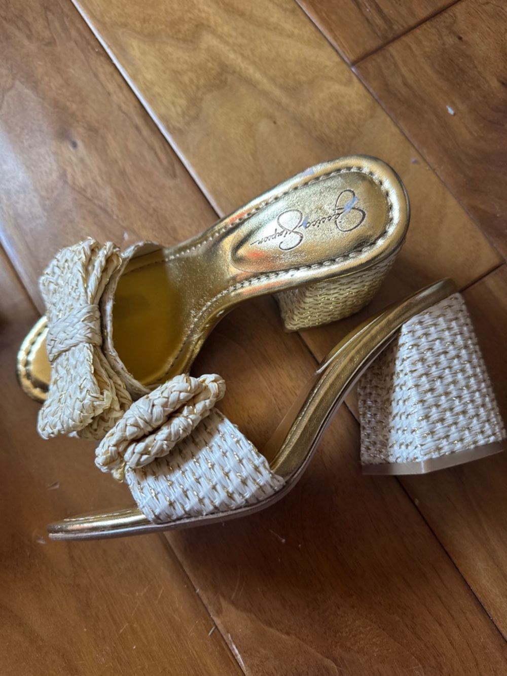 NWT Jessica Simpson Romilda Raffia Sandal In Light Natural Sz 6 - Picture 2 of 10